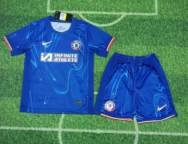 Chelsea Home Kids Kits 1:1 Quality Soccer Jersey 24/25
