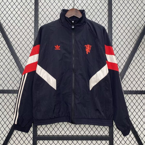 Manchester United Black Windbreaker 24/25