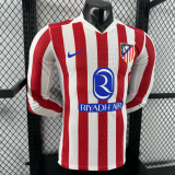 Atletico Madrid Home Long Sleeve Player 1:1 Quality Soccer Jersey 25/26