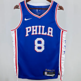 76ers GEORGEG #8 Blue 1:1 Quality NBA Jersey 热压 2025