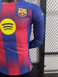 Barcelona  Home Long Sleeved  PLayer  1:1 Quality Soccer Jersey 25/26