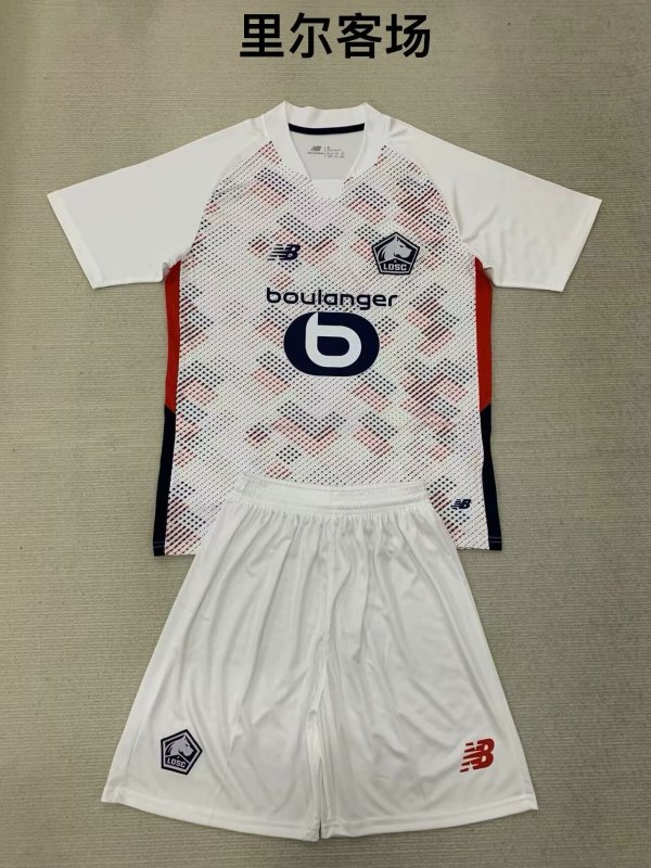 Lille Away Kids Kits 1:1 Quality Soccer Jersey 24/25
