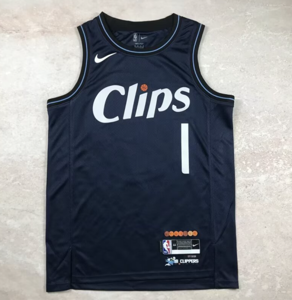 Clippers Harden #1 Dark Blue City Edition 1:1 Quality NBA Jersey