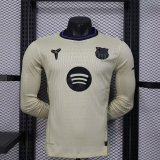 Barcelona  Away Long Sleeved  PLayer  1:1 Quality Soccer Jersey 25/26