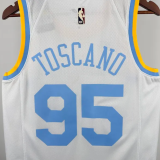 Lakers TOSCANO #95 White Retro 1:1 Quality NBA Jersey 2025 热压