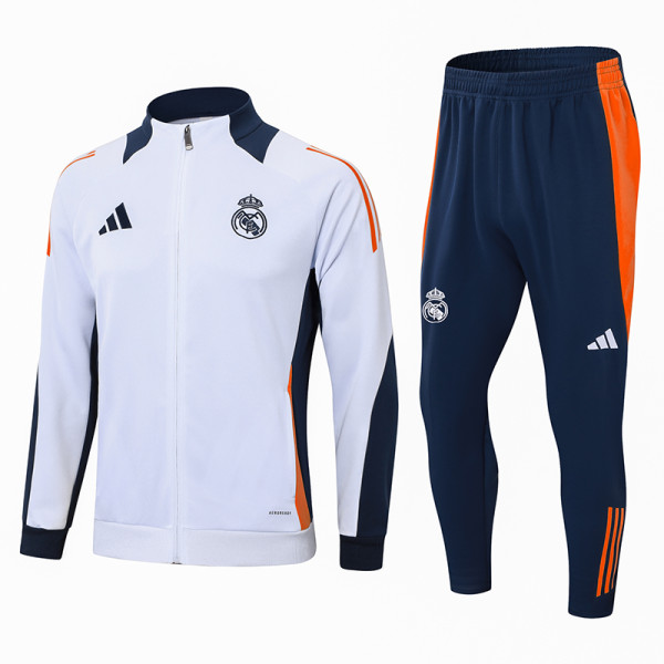 Real Madrid White Training Tracksuit 1:1 Quality Training Jersey 24/25