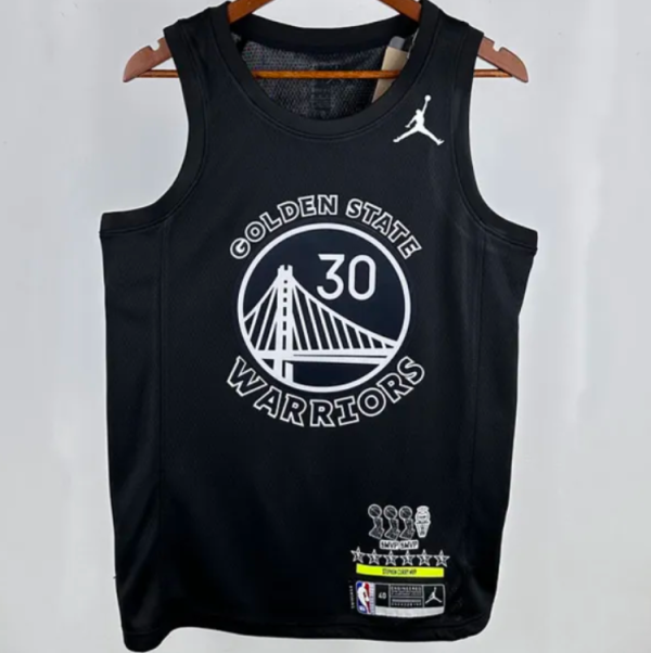 Warriors CURRY #30 Black Honor Edition 1:1 Quality NBA Jersey 24/25