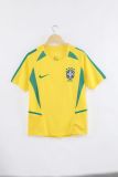 Brazil Home Fans  Retro 1:1 Quality  Soccer Jersey 2002
