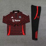 Manchester United Training  Red  And Black  1:1 Quality Training Jersey 24/25