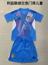 Leeds United Goalkeeper Blue Kids Kits 1:1 Quality Soccer Jersey 24/25