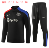 Barcelona Kids Black 1:1 Quality Training Jersey 24/25