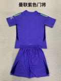 Manchester United Goalkeeper  purple Kids Kits 1:1 Soccer Jersey 24/25