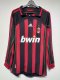 AC Milan Home  Black Long Sleeve 1:1 Quality Retro Soccer Jersey 2006/2007