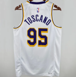 Lakers TOSCANO #95 White 1:1 Quality NBA Jersey 24/25