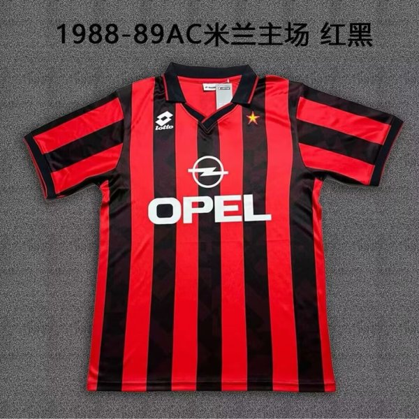 AC Milan Home Fans Retro 1:1 Quality Soccer Jersey 1988/1989