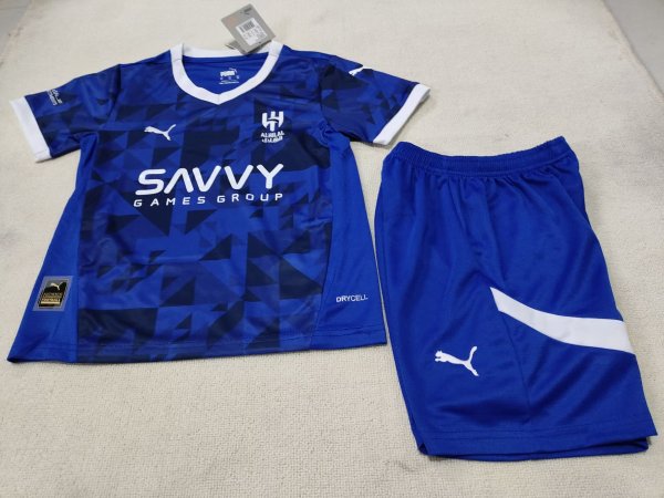 Al Hilal SFC Home Kids 1:1 Quality Soccer Jersey 24/25