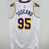 24/25  Lakers TOSCANO #95 White  1:1 Quality NBA Jersey