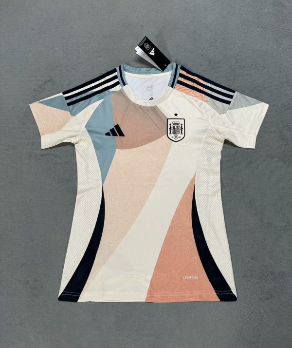 Spain Away Woman's Fans 1:1 Quality Soccer Jersey 25/26