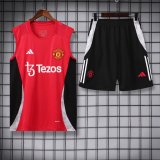 24/25 Manchester United Red  1:1 Quality Training  Vest（A-Set）