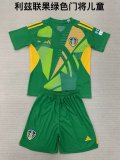 Leeds United Goalkeeper Green Kids Kits 1:1 Quality Soccer Jersey 24/25
