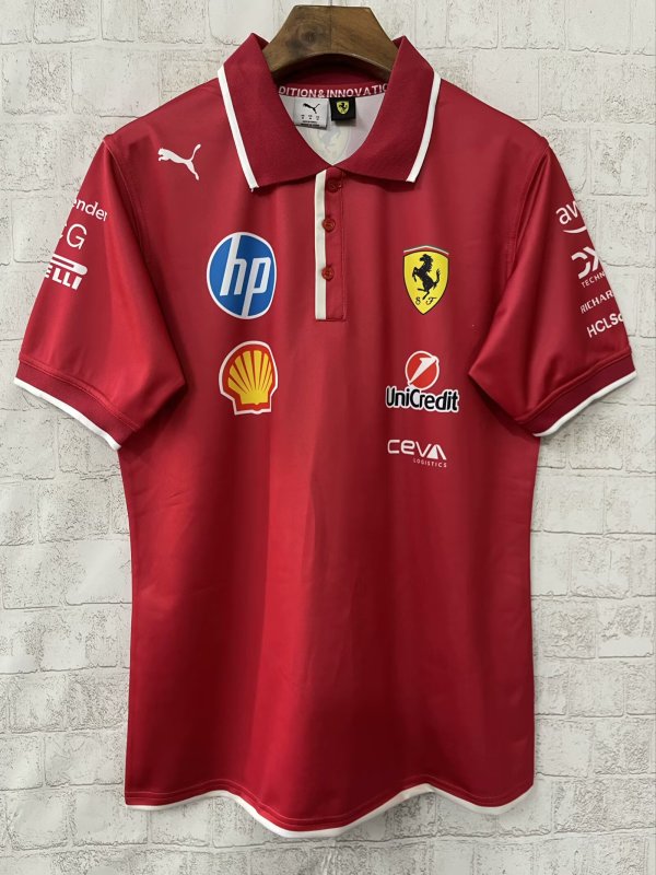 F1 racing suit T-shirt 2025 Ferrari shirt 1:1 Quality F1 Jerseys