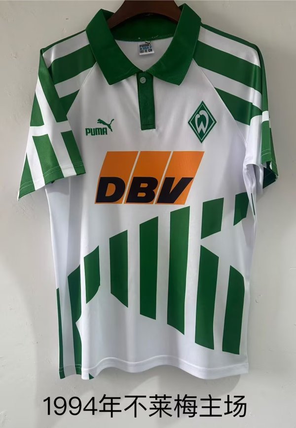 Werder Bremen Home Fans Retro 1:1 Quality Soccer Jersey 1994(云达不来梅)