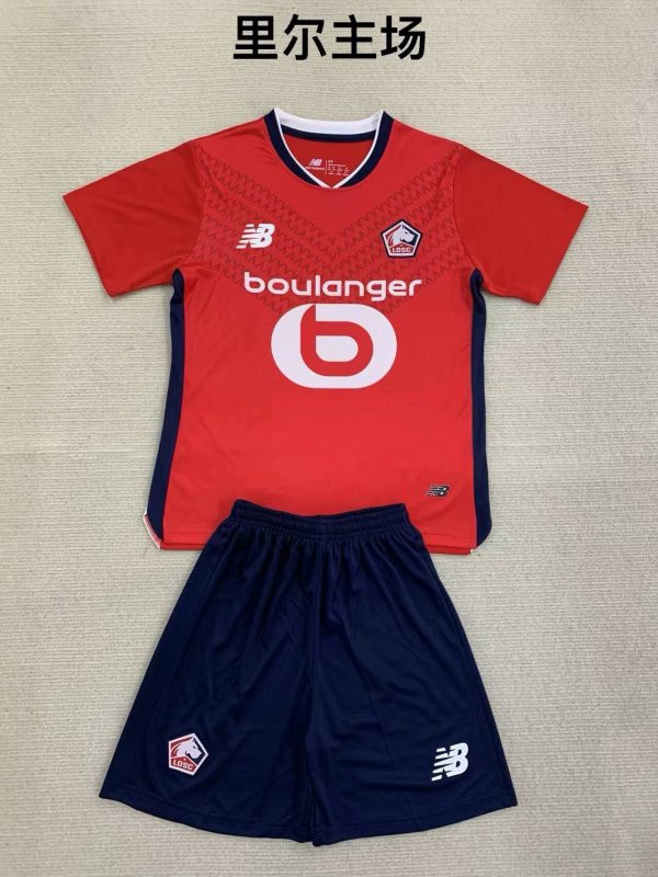 Lille Home Kids Kits 1:1 Quality Soccer Jersey 24/25
