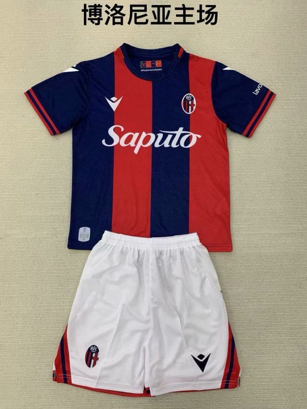 Bologna Home Kids 1:1 Quality Soccer Jersey 24/25