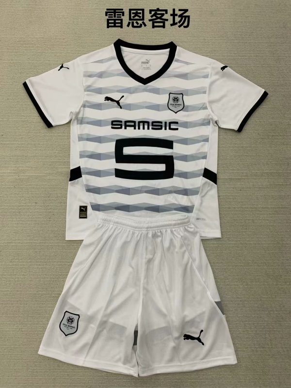 Stade Rennais Away Kids Kits 1:1 Quality Soccer Jersey 24/25