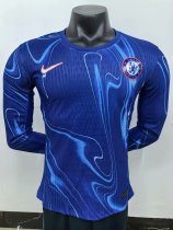 Chelsea Home Blue Long Sleeve Player 1:1 Quality Soccer Jersey 24/25（没有胸前广告）