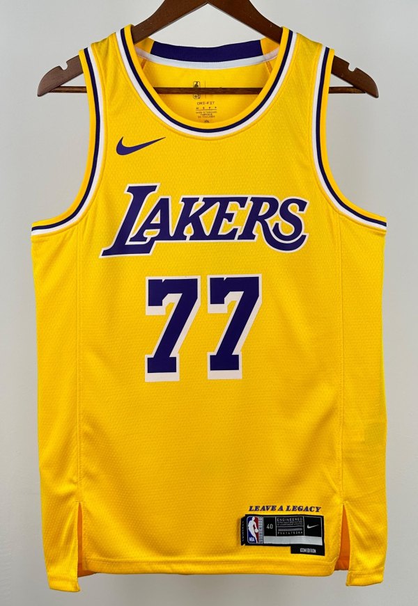 Lakers Dončić #77 Yellow 1:1 Quality NBA Jersey 2025