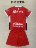 Deportivo Toluca FC Home  Kids Kits 1:1 Quality Soccer Jersey 24/25