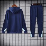 France Hooded Long Sleeved Blue1:1 Training suit 24/25