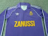 Real Madrid Away Purple Long Sleeve Fans 1:1 Retro Soccer Jersey 1984/1985