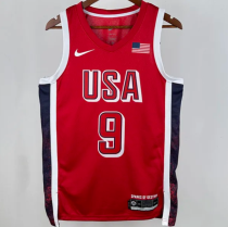 Team USA HALIBURTON #9 Red 1:1 Quality NBA Jerseys 2024