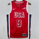 Team USA HALIBURTON #9 Red 1:1 Quality NBA Jerseys 2024