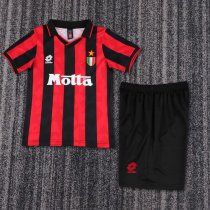 AC Milan Home Kids Retro 1:1 Quality Soccer Jersey 1993/1994