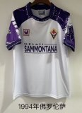 Fiorentina Away  Fans 1:1 Quality Retro Soccer Jersey 1994