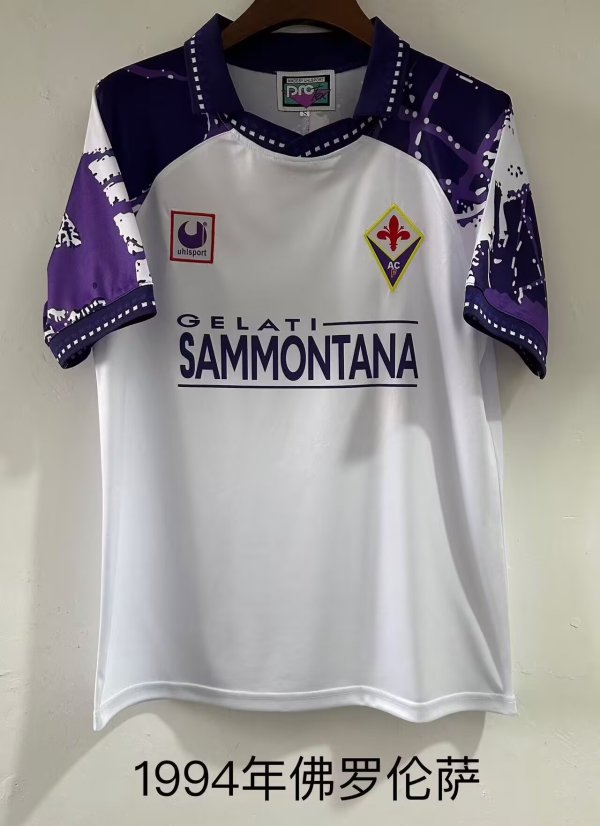 Fiorentina Away Fans 1:1 Quality Retro Soccer Jersey 1994