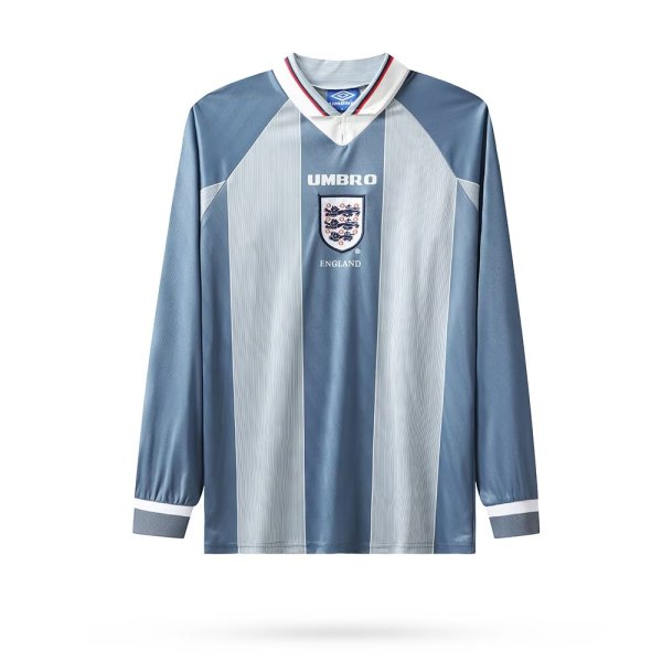 England Away Long sleeve 1:1 Quality Retro Soccer Jersey 1996