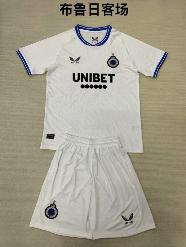 Brugge Away Kids Kits 1:1 Quality Soccer Jersey 24/25