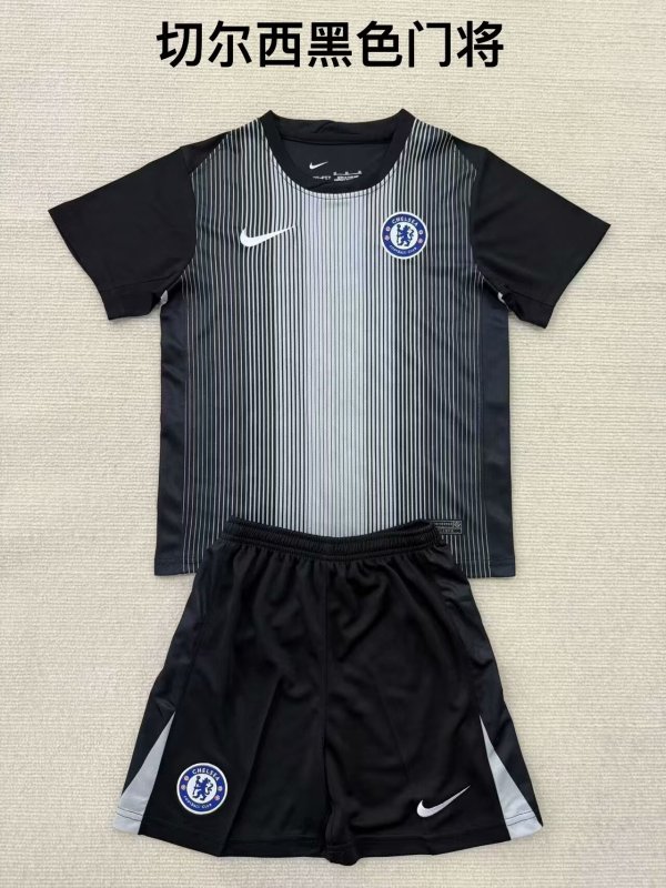 Chelsea Black Special Edition Kids Kits 1:1 Quality Soccer Jersey 25/26