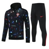 Portugal  Hooded Long Sleeved Black 1:1 Training suit 24/25