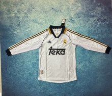 1998/2000 Real Madrid Home Long Sleeve 1:1 Quality Retro Soccer Jersey