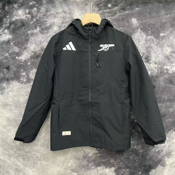Arsenal Black Windbreaker 24/25
