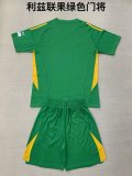 Leeds United Goalkeeper Green Kids Kits 1:1 Quality Soccer Jersey 24/25