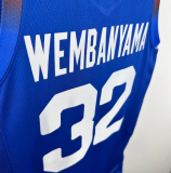 Team FRANCE WEMBANYAMA #32 1:1 Quality  NBA Jerseys 2024