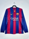 Barcelona Home Long sleeve Retro 1:1 Quality Soccer Jersey 2014/2015