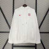 24/25 Barcelona White Windbreaker