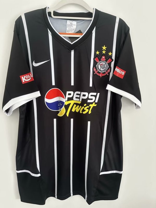 Corinthians Away Fans Retro 1:1 Quality Soccer Jersey 2003